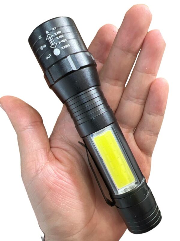 🔦 Linterna LED Táctica Recargable por USB – Tamaño de Bolsillo
