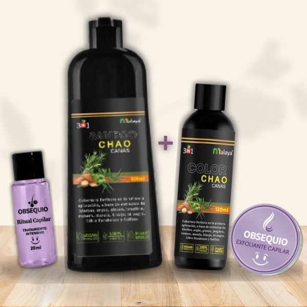 🧴 KIT CHAO CANAS + EXFOLIANTE DE CAFÉ + AMPOLLA OBSEQUIO